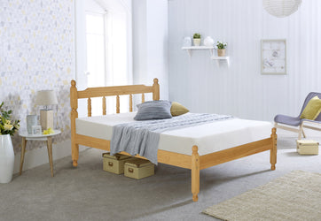Colonial Waxed Pine Wooden Bed frame (Without Underbed)