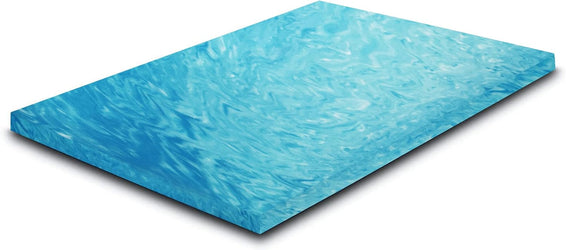 Cool Gel Memory Foam Mattress Topper - UK Made - Orthopaedic Support 2.5/7.5cm -Pressure Relief - With/Without Cover