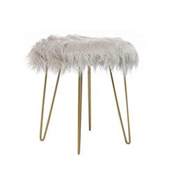 GILL Faux Fur Hairpin Stool
