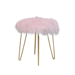 GILL Faux Fur Hairpin Stool