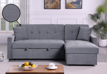 Hinton L Shaped Sofa Bed with Storage
