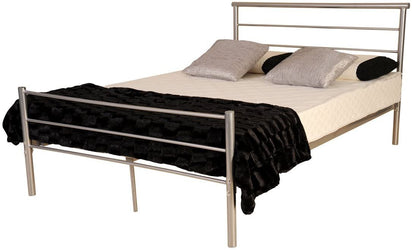 Bremington Metal Bed Frame in Silver Finish