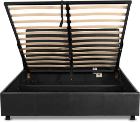 Prado Faux Leather Gas Lift Storage Bed