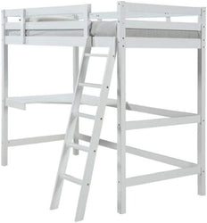 Wooden Study Bunk Bed Frame with Desk