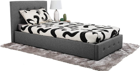 Bath Ottoman Gas Lift Fabric Storage Bed (Various Sizes)