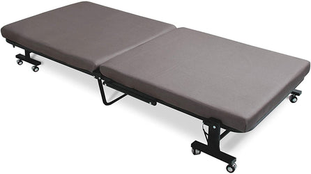 Capricorn Folding Guest Bed with Adjustable Back Rest, Single Mattress and Dust Cover