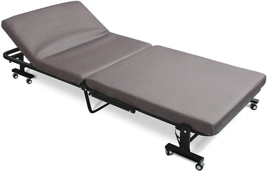 Capricorn Folding Guest Bed with Adjustable Back Rest, Single Mattress and Dust Cover