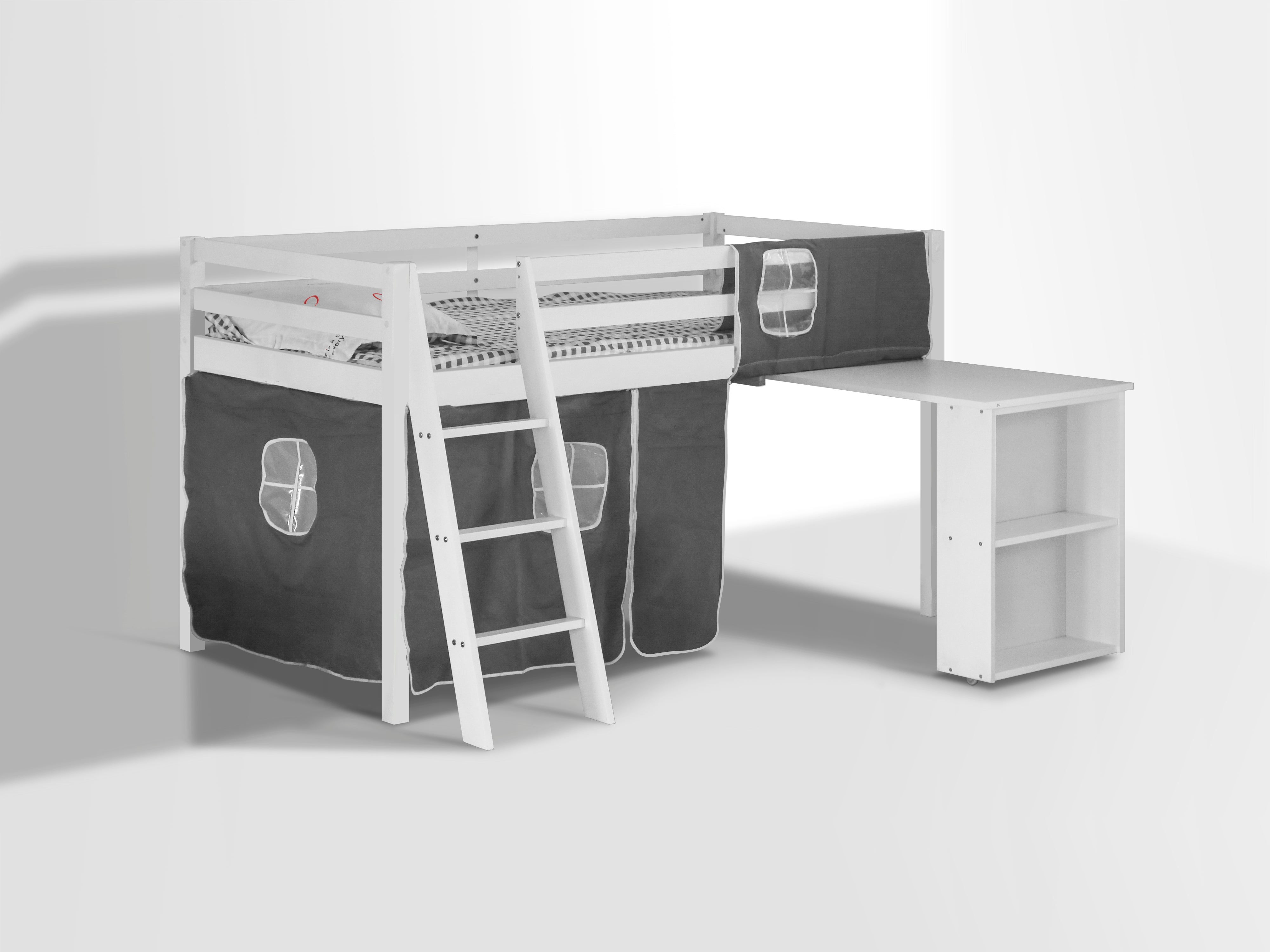 Cosmo Mid Sleeper with Pull Out Desk and Tent Mattress Guru