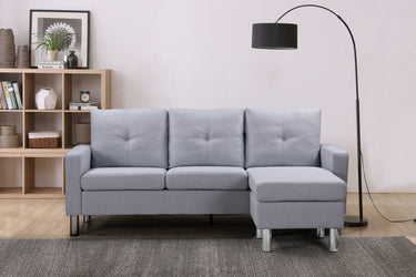 Elm 3 Seater Sofa with Matching Foot Stool Fabric Upholstery