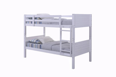 Lala, White Wooden Bunk Bed for Small Children's Rooms: Stylish and Practical