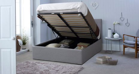 Prado Gas Lift Ottoman Storage Bed (Various Sizes)