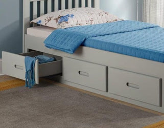 3'0 Mission Grey Wooden Storage Bed